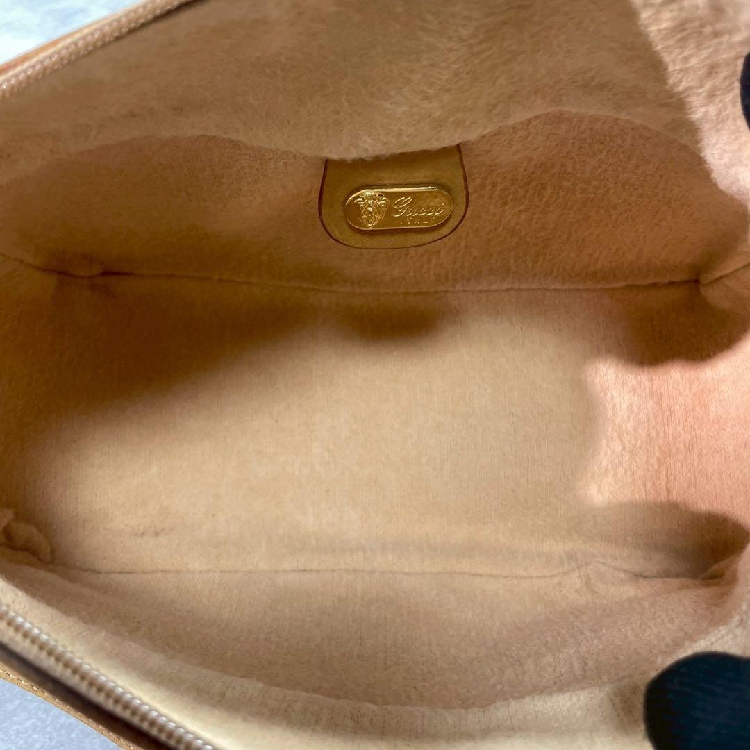 Gucci GG Sherry Line Shoulder Bag Brown Leather — view 8