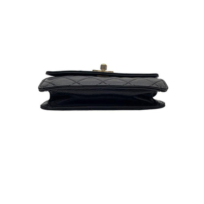 Chanel Quilted Lambskin Waist Belt Bag CC Logo Black — view 5