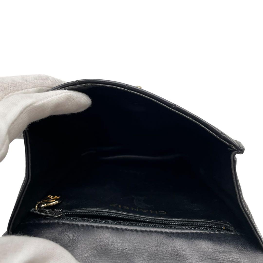 Chanel Quilted Lambskin Waist Belt Bag CC Logo Black — view 8