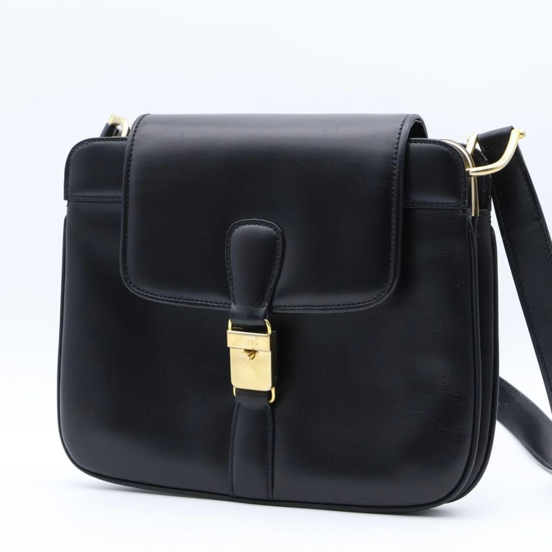 Gucci Shoulder Bag Vintage Leather Black