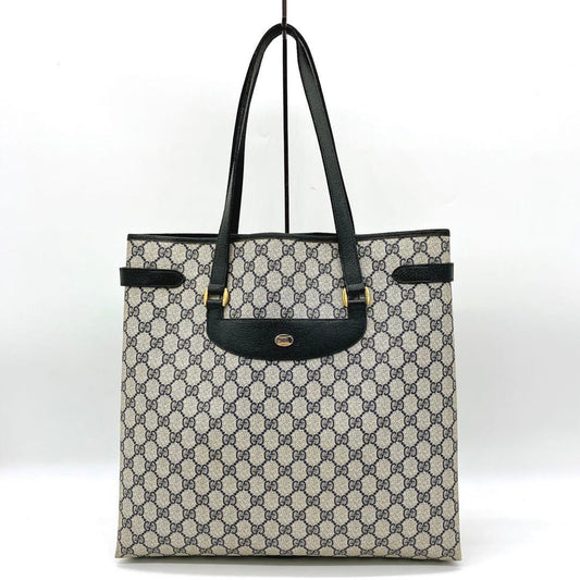 Gucci Tote Bag GG Supreme Navy Shoulder A4