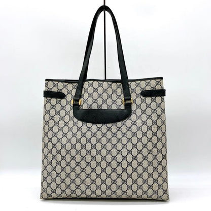 Gucci Tote Bag GG Supreme Navy Shoulder A4