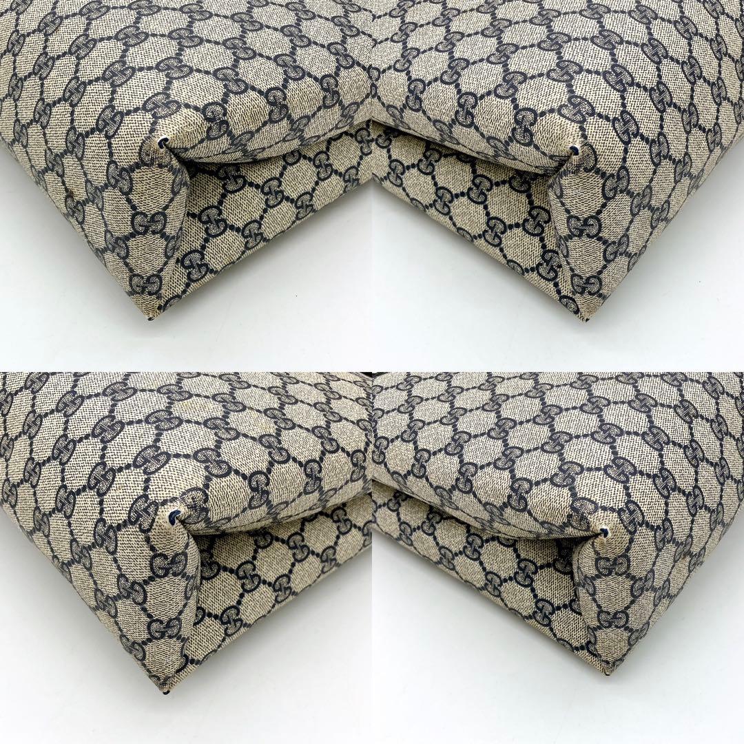 Gucci Tote Bag GG Supreme Navy Shoulder A4