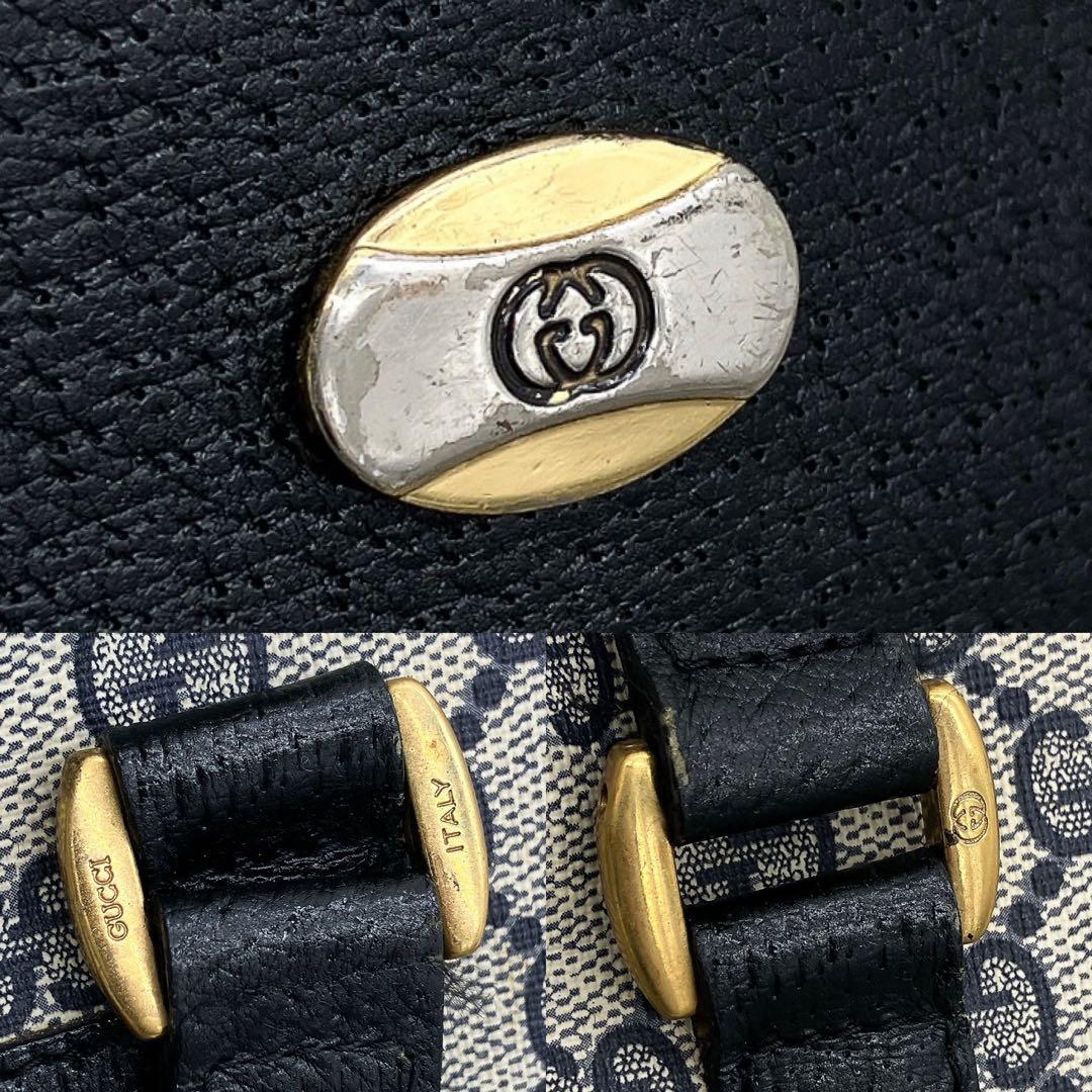 Gucci Tote Bag GG Supreme Navy Shoulder A4