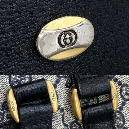 Gucci Tote Bag GG Supreme Navy Shoulder A4