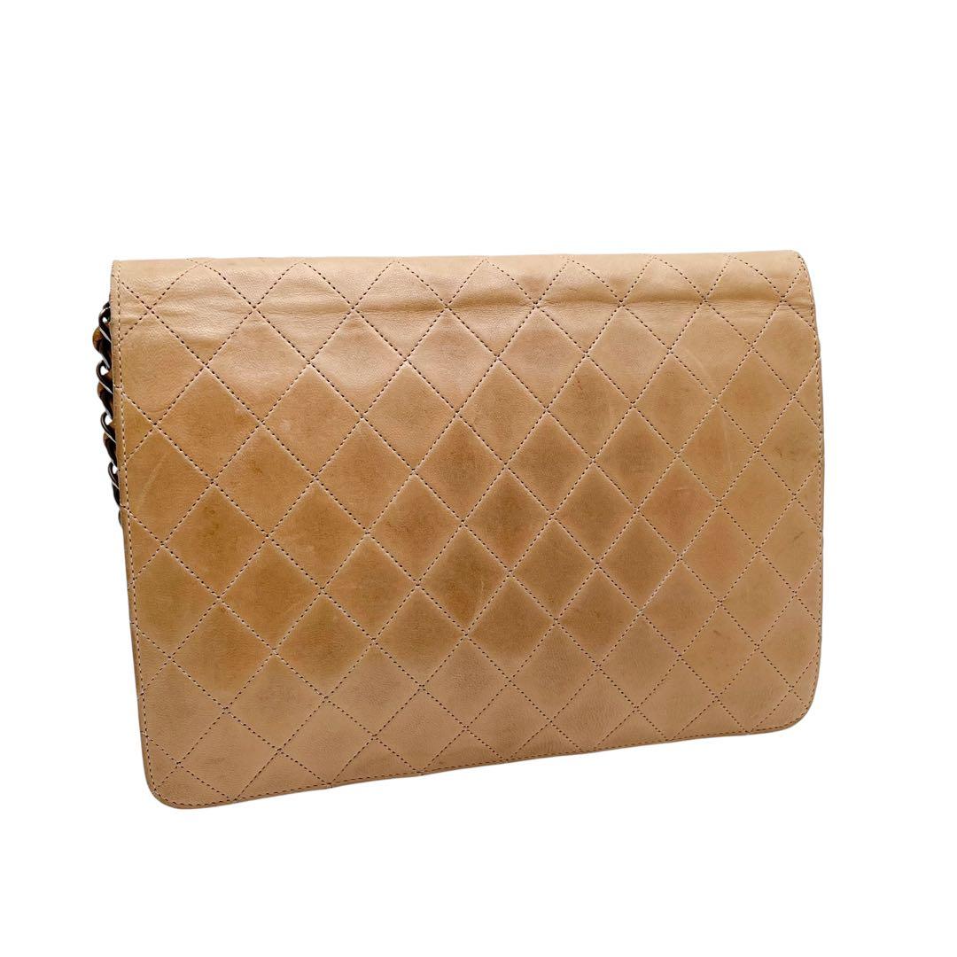 Chanel Lambskin Quilted Chain Shoulder Bag CC Logo