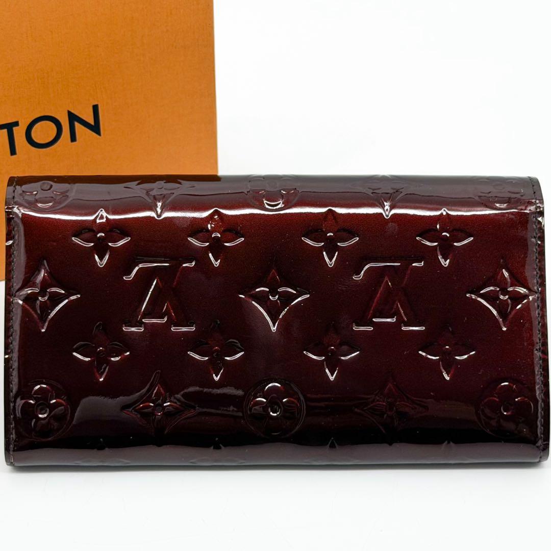 Louis Vuitton Portefeuille Sarah Vernis Amarante Wallet — view 3