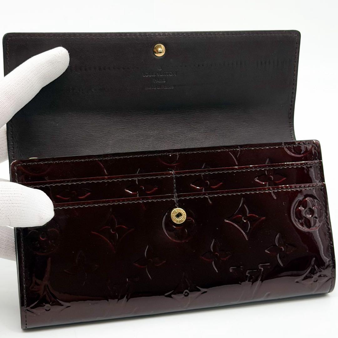 Louis Vuitton Portefeuille Sarah Vernis Amarante Wallet — view 6