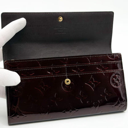 Louis Vuitton Portefeuille Sarah Vernis Amarante Wallet — view 6