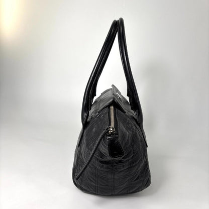 Chanel Super Choco Bar Leather Handbag Black