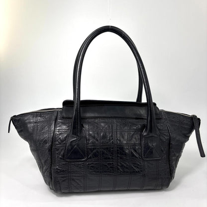 Chanel Super Choco Bar Leather Handbag Black