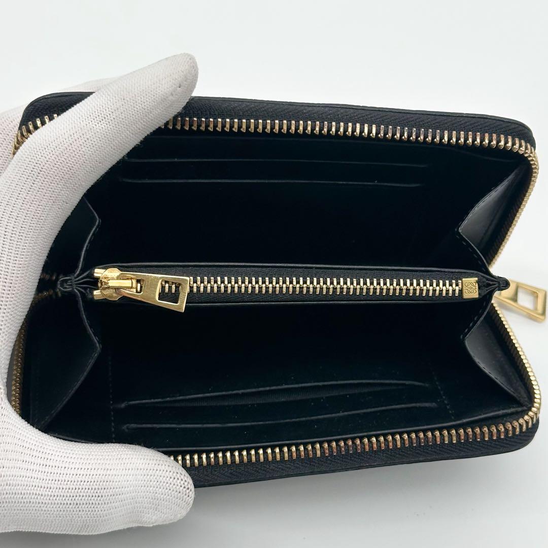 Loewe Anagram Round Zip Compact Bifold Small Wallet — view 9