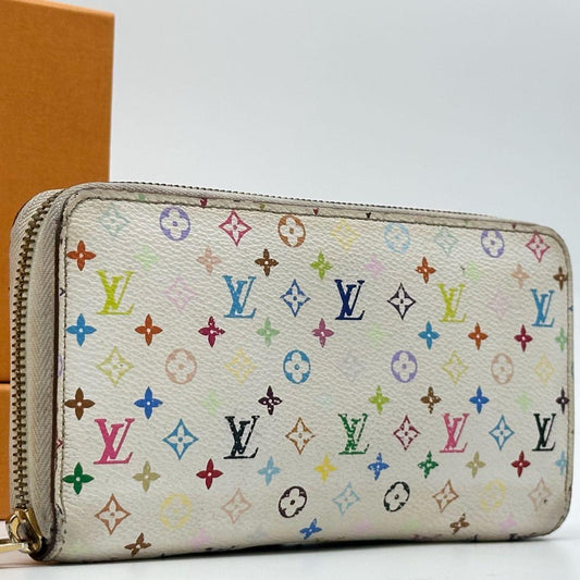 Louis Vuitton Zippy Wallet Multi Blanc Round Monogram