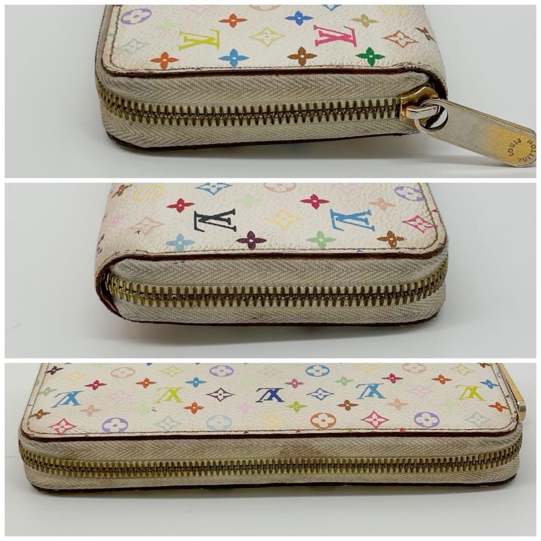 Louis Vuitton Zippy Wallet Multi Blanc Round Monogram — view 6