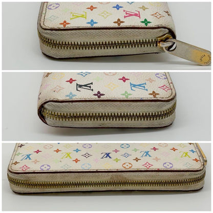 Louis Vuitton Zippy Wallet Multi Blanc Round Monogram — view 6
