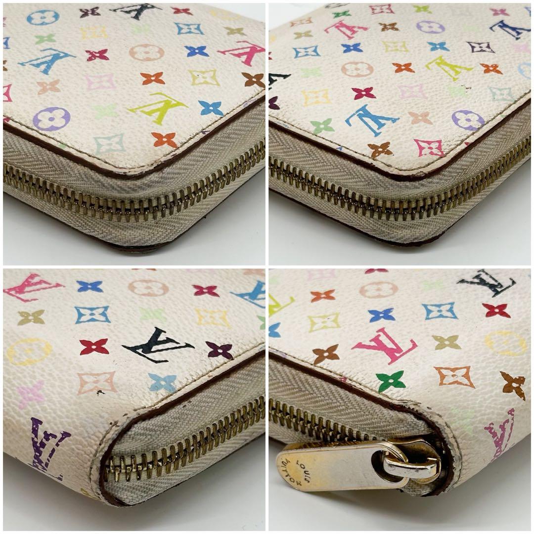 Louis Vuitton Zippy Wallet Multi Blanc Round Monogram — view 7