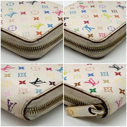 Louis Vuitton Zippy Wallet Multi Blanc Round Monogram — view 7