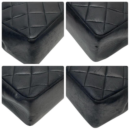 Chanel Quilted Lambskin Chain Shoulder Tote Bag Black — view 6