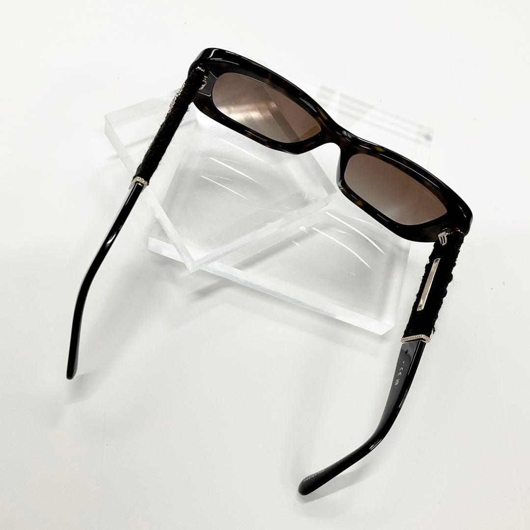 Chanel Sunglasses Tweed Chain CC Logo Eyewear Brown — view 5