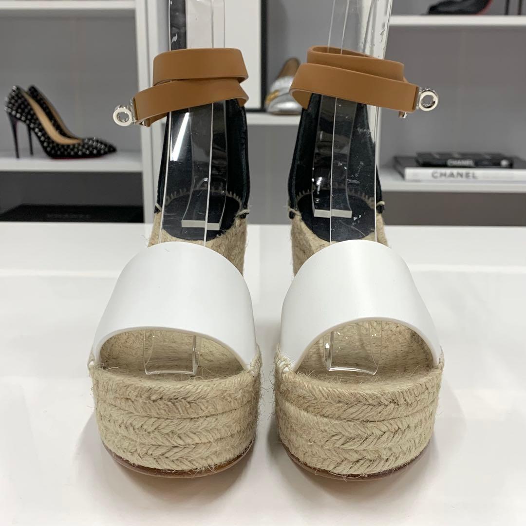 Hermes Tipoly Espadrilles Kelly Wedge Sole Sandals — view 4