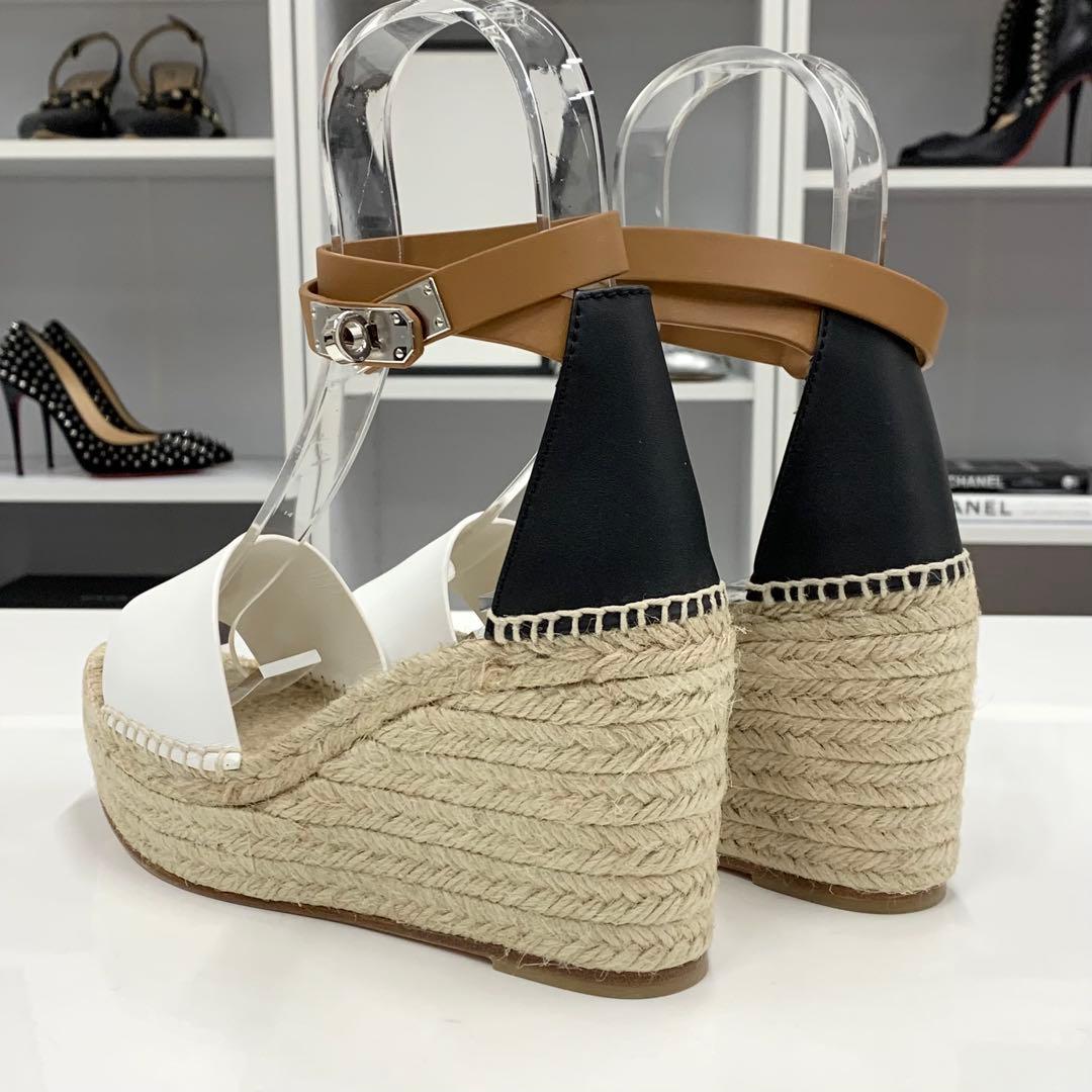 Hermes Tipoly Espadrilles Kelly Wedge Sole Sandals — view 5