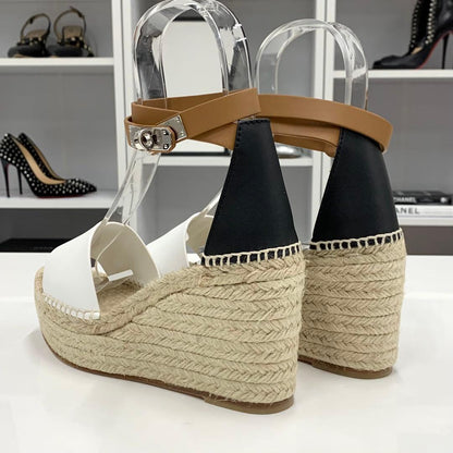 Hermes Tipoly Espadrilles Kelly Wedge Sole Sandals — view 5
