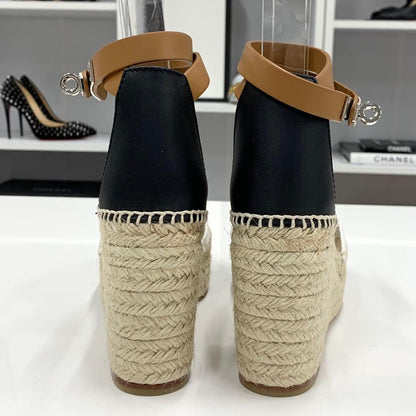 Hermes Tipoly Espadrilles Kelly Wedge Sole Sandals — view 6