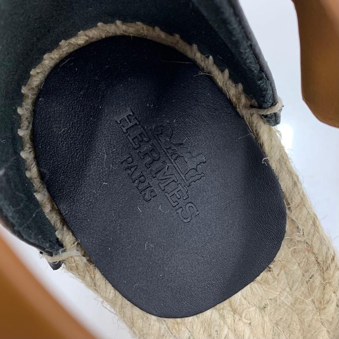 Hermes Tipoly Espadrilles Kelly Wedge Sole Sandals — view 8