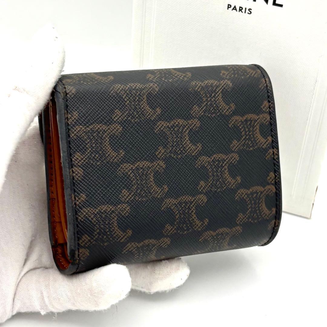 Celine Trifold Wallet Triomphe All Over Pattern Small Flap — view 2