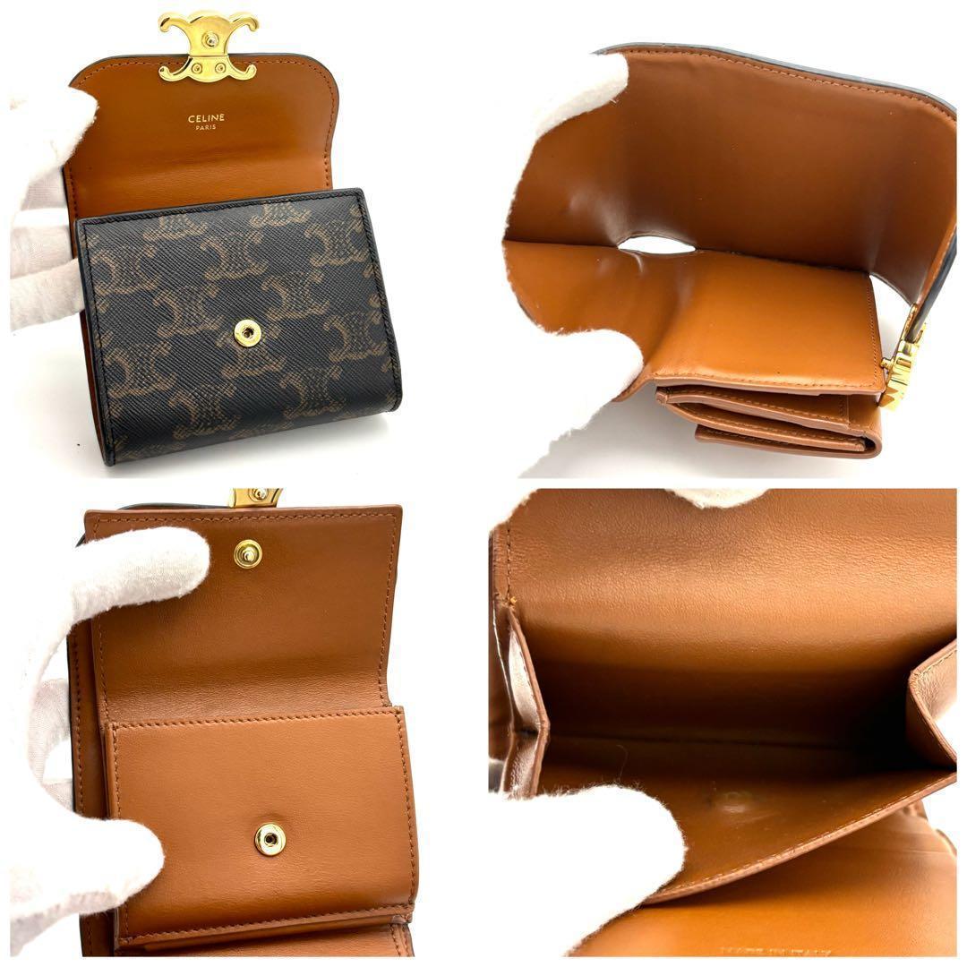Celine Trifold Wallet Triomphe All Over Pattern Small Flap — view 5