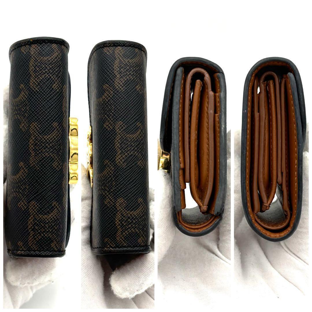 Celine Trifold Wallet Triomphe All Over Pattern Small Flap — view 6