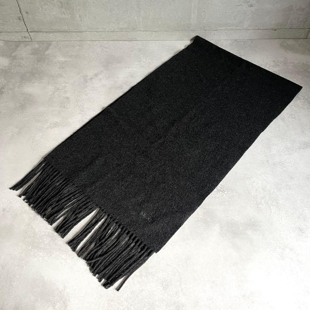 Hermes Fringe Cashmere Scarf Dark Gray — view 5
