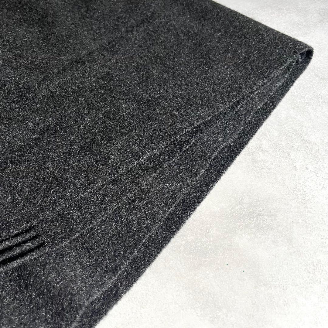 Hermes Fringe Cashmere Scarf Dark Gray — view 8