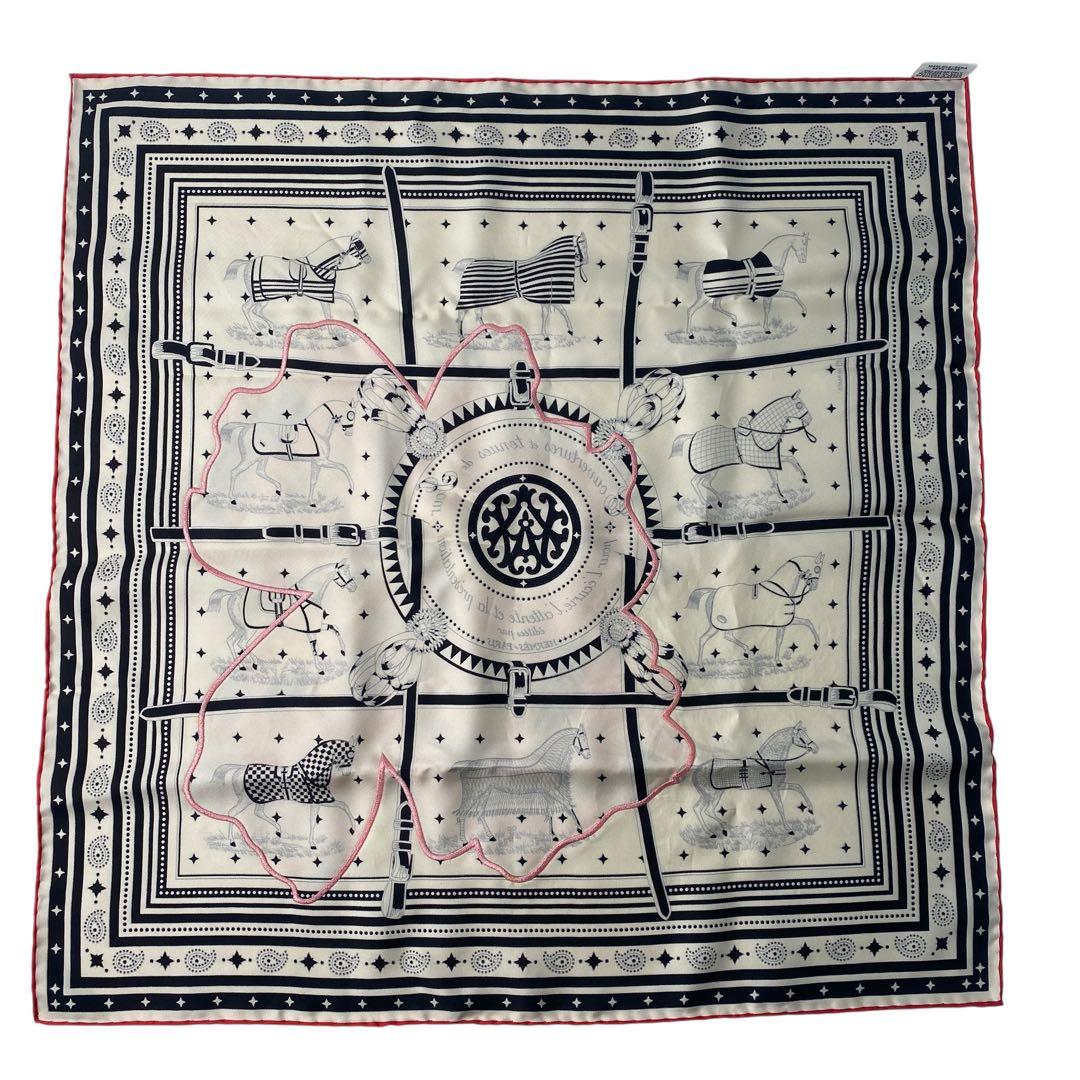 Hermes Carre 55 Horsewear Kyoto Marble Flower Silk