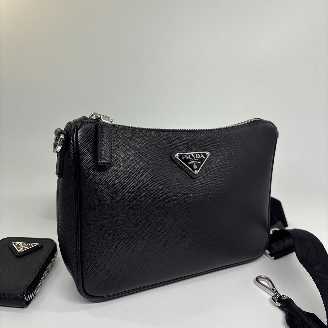 Prada Saffiano Leather Shoulder Bag — view 3