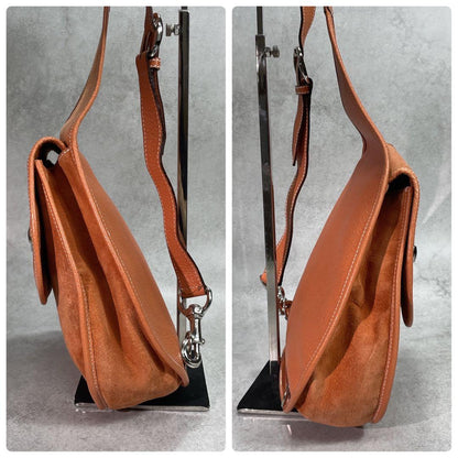 Gucci Shoulder Bag Horsebit Brown Leather Suede — view 7