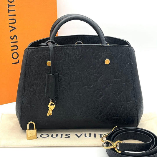 Louis Vuitton Montaigne BB Empreinte Black Handbag