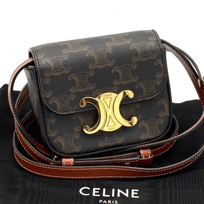 Celine Triomphe All Over Print Mini Claude Shoulder Bag