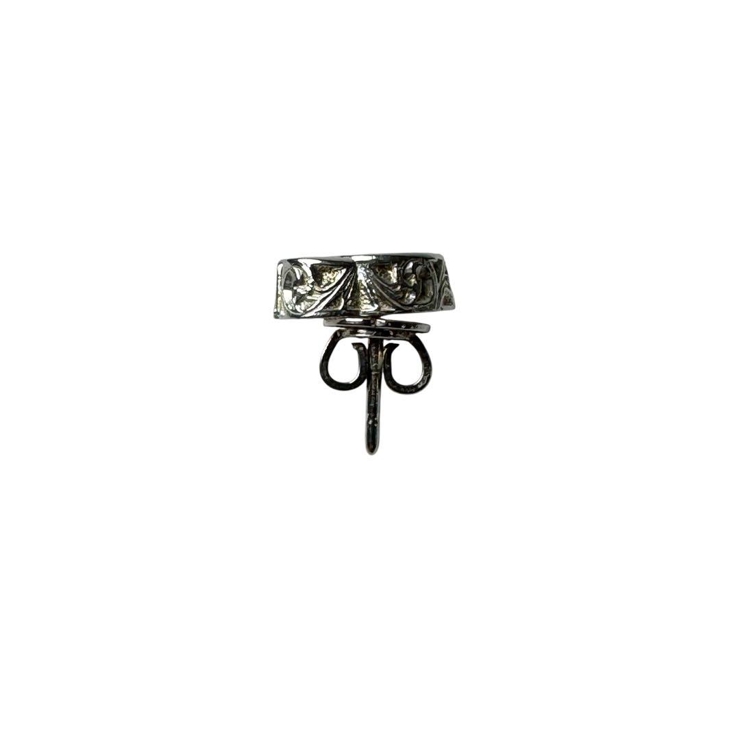 Gucci Single Studded Earrings Double Logo Silver — view 3