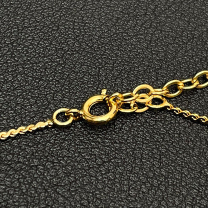 Dior CD Logo Necklace Line Stone Gold CD — view 8