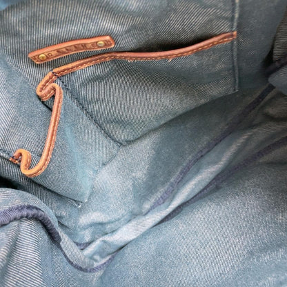 Celine Paris Macadam Denim Shoulder Bag Triomphe Hobo — view 7