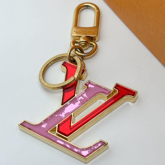 Louis Vuitton Porte Cles LV Initial Gold Key Holder Charm