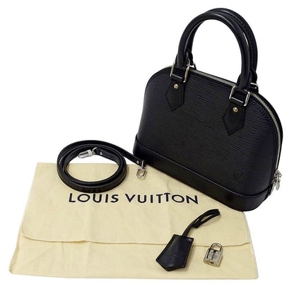 Louis Vuitton Bag Epi Women's Branded Handbag Shoulder Bag 2way Alma BB Noir