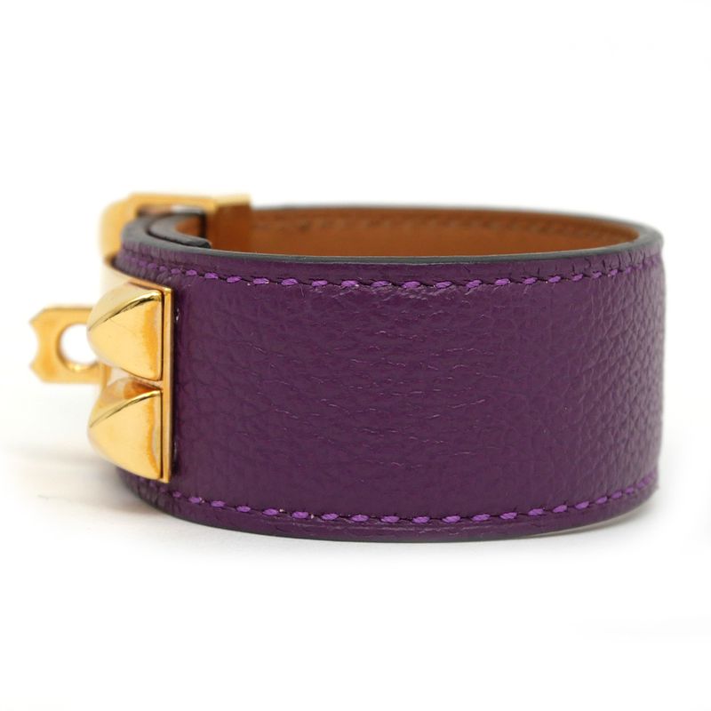 Hermes Collier De Chien 24 Bracelet Anemone Gold Hardware T2 Eva Color