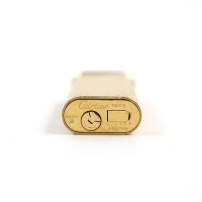Cartier Trinity Oval Roller Lighter Gold Swiss Made Confirmed Ignition Men's