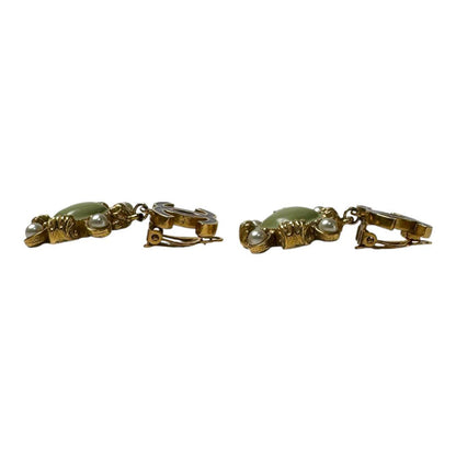 Chanel CC Logo Drop Faux Pearl Earrings — view 5