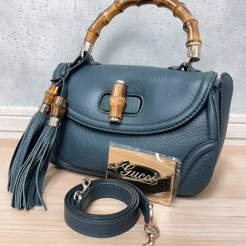 Gucci New Bamboo 2-Way Handbag Tassel
