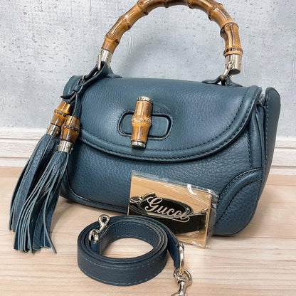 Gucci New Bamboo 2-Way Handbag Tassel