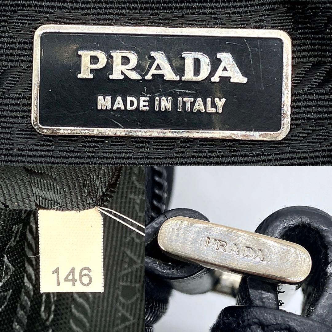 Prada 2-way Bag Business Bag Triangle Logo Plate Nylon Black