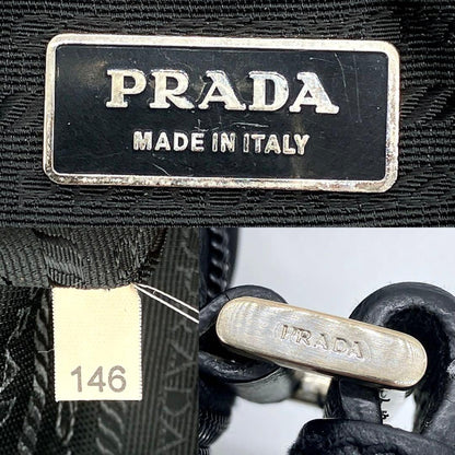 Prada 2-way Bag Business Bag Triangle Logo Plate Nylon Black